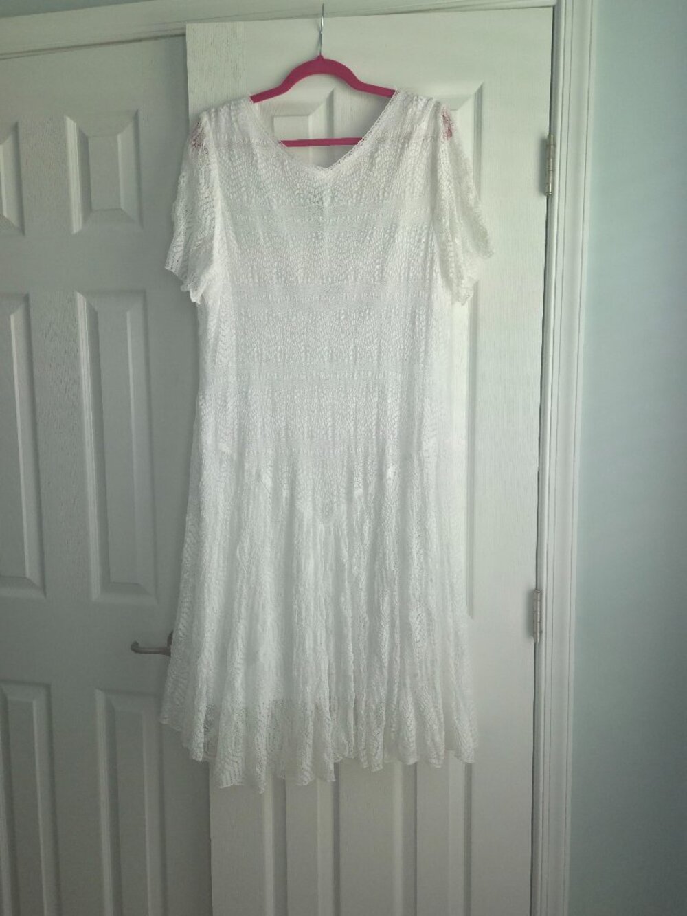 White Summer Dress-Rabbit, Rabbit, Rabbit, Size 18W - Picture 2 of 5
